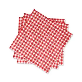 8541947884 Wow-wow Party Disposable Red And White Gingham Paper 50 Count Pack Of 1 1-red Plaid