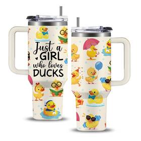 Wwhsai 647379101251 Duck Gifts For Women Just A Girl Who Loves 40 Ounces Rubber