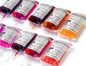 Wynk 611720230860 Blood Bags For Drinks 10 Iv Halloween Party Decoration Reusable Dr