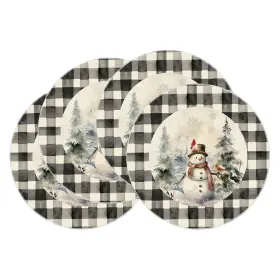 236yu47ng369g Xchi Watercolor Buffalo Plaid Round Placemats Set Of 4 14x14 Inch Colored