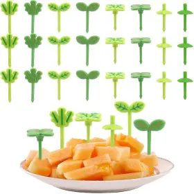 16844045403620 Xiaokeis 24 Pcs Four-leaf Food Picks For Kids Fun Bento Cute Cartoon