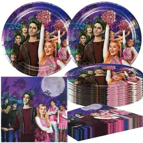 Xiaoqr 764126780986 40pack Zombie High Birthday Decorations 20 Plates Napkins And For