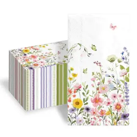Xn-wf-100-1 Xienbloc 100pcs Wildflower Napkins 3 Ply Baby Shower Disposable Abs