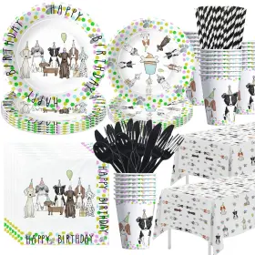Xgb001 Xigejob Puppy Dog Birthday Party Supplies Decorations Tableware For