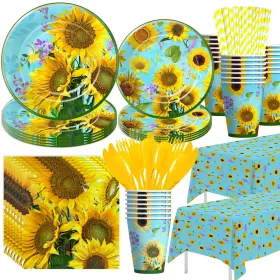 Xgb0247 Xigejob Sunflower Party Decorations For 24 Guests Tableware Baby Bridal Shower