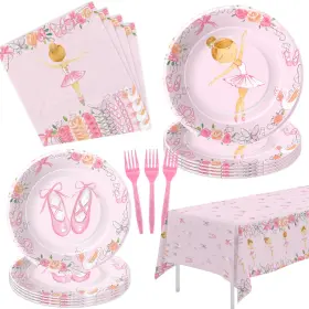 Xgb0299 Xigejob Ballerina Birthday Party Decorations Dinnerware Theme Danc