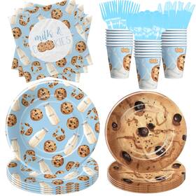 Xigejob Xgb0433 Milk And Cookies Birthday Party Supplies - Decorations