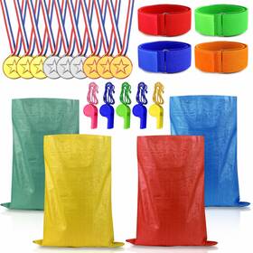 Xipegpa 720168959384 22 Pcs Outdoor Potato Race Bags 3 Legged Bands For Birthday Part