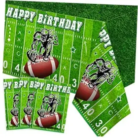 Df66 Xiyifeng Superbowl Party Decorations 3 Pcs Football Tablecloth Plastic Touchdown Table