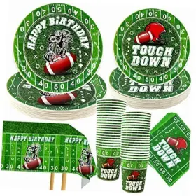 Dfr6 Xiyifeng Superbowl Party Decorations 2024 Football Plates Napkins