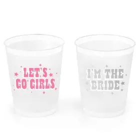 Xo Fetti 850033285611 Bachelorette Party Decorations Last Rodeo Reusable Cups Lets Go Girls 16 Frost