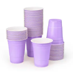 Xo Fetti 850041911472 Party Decorations Lavender Plastic Cups - 50 Purple Matte 16 Oz Disp