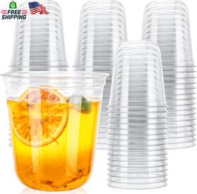 Xuelimei Yr-005 12oz Disposable Stemless Glasses Pet Drinking Cups Cold Party Clear P