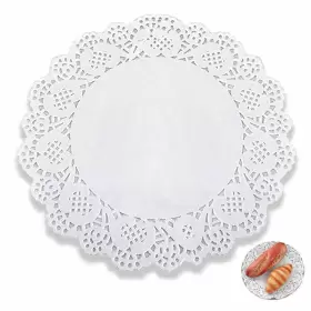 Xviewdex 770807631713 100pcs White Lace Paper Doilies For Wedding Birthday Cakes Desserts Light