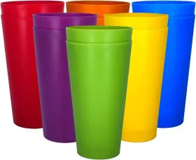Tg067 Yalin 32 Ounce Plastic Tumblers/large Drinking 950ml Multicolor