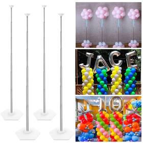 Yallove B0b5qgddsg Telescopic Balloon Column Stand 4-pack 16 Inch -80 Adjustable Height
