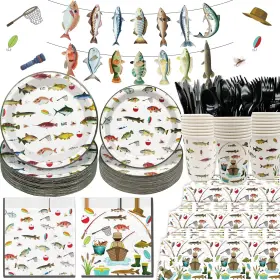 Yavxzvbw 793463210368 171pcs Fishing Party Decorations Birthday