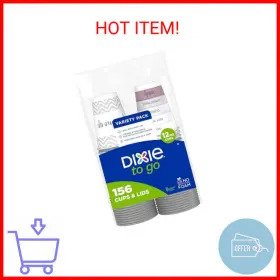 Lepusmryc23919 Yes Dixie To Go Medium Paper Coffee Cups With Lids 12 Oz 156 Count Disposable Cup