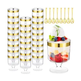 Lt-yinder-1712 Yinder 200 Pcs Mini Dessert Cups With Spoons Include 100 Disposable Plast
