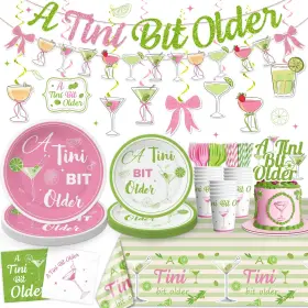 Yingoto24-0217 Yingoto 162pcs A Tiny Bit Older Birthday Decorations Include Martini Plates And Napki
