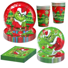 Yizeda 782084650707 Christmas Party Supplies Favors Includes Cups Plates Napkins For Birthd