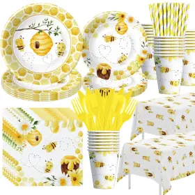Yjj0029 Yjrjsc Bee Baby Shower Decorations Party Tableware - Birthday Supplies Pa