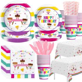 Yjrjsc Yjj0110 Gymnastics Birthday Party Supplies Girl - Sports Theme Decor