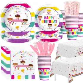 Yjj0110 Yjrjsc Gymnastics Birthday Party Supplies Girl - Sports Theme Decor