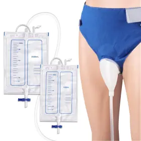 D503116 Yoogusto Wearable Urine Collection Set With 2 Drainage Bags 1000ml/2000ml Reusable