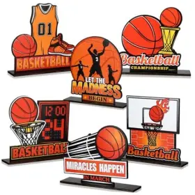 Tat-yousoontic-0952 Yousoontic 6 Pieces Basketball Wooden Table Decorations Birthday