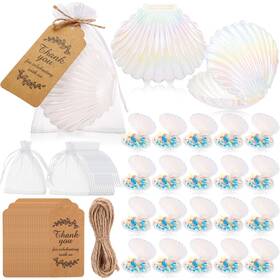 Yungyan Tg-yungyan-1855 72 Pcs White Seashells Mermaid Birthday Party Decoration Favors 24 Plastic Se