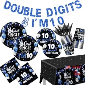 Yuricocy 717181208315 142pcs 10th Birthday Decorations For Boys 10 Year Old