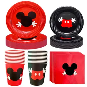 Cups40pc Yuying 766445973896 Beoxagar Mouse Birthday Party Supplies 40pcs Paper Plates20pcs