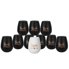 Yyyj 754413881403 Bachelorette Party Silicone Wine Cups Bride Tribe And Bridesmaid Wedding Set