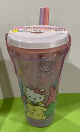 Zak 707849199673 Peeps X Hello Kitty Easter Tumbler Set Of 2 With Straw Hk And Friends
