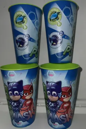 Pjme-q112 Zak Designs Lot Of 4 Pj Masks Kids Birthday Party Favor 16 Oz. Plastic Cups Bpa Free