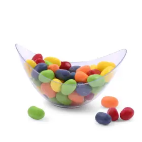 Zappy 045079004665 50 Mini Bowls 2 Oz Clear Plastic Party Oval Small Bowl Elegant And Disposabl