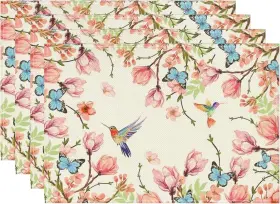 Zcp0017 Zchomi Spring Hummingbird Placemats Set Of 4 12x18 12 Inch X 18 4pcs