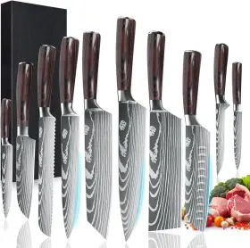 Laser10 Zeng Kitchen Knife Set 10 Pcs Without In 1 Silver