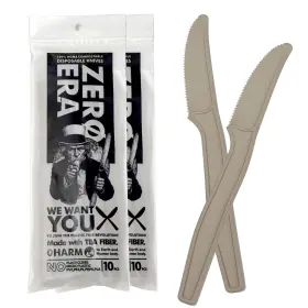 69c27c3fdc3dd9d440b73276 Zero Era Bio Based Disposable Knife 20 Count Tea Fiber Plastic Free Cutlery No