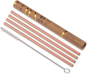 14159536 Zerro Copper Straws Food Safe Solid Mule Drinking Set Fast Ship