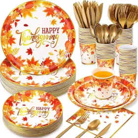 Jne-ziliny-2915 Ziliny 350 Pcs Thanksgiving Fall Party 9 Inches And 7 As Pictures Shown