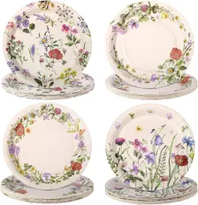 Tv-zopeal-1885460 Zopeal 60 Pieces Floral Spring Paper Plates Bulk 9 Inch Disposable Desser