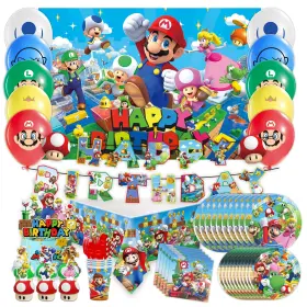 Zorast 798610701805 Mario Birthday Party Supplies 116pcs Decorations Include Banners
