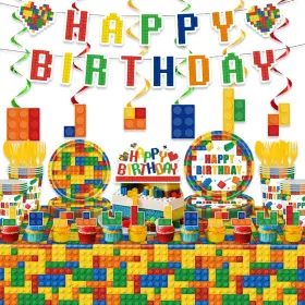 Ty678420 Zpmc 179pcs Building Block Birthday Party Supplies Including Colorful Cupcake Topp Ty678420 Zpmc 179pcs Building Block Birthday Party Supplies Including Colorful Cupcake Topp