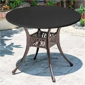 Tj1085 Zudksuy Waterproof Patio Table Cover 48 X 4 600d Outdoor Garden Round Top Black
