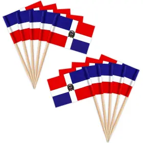Zxvzyt 781509726799 Dominica Flag Dominican Toothpick Flagssmall Mini Cupcake Top