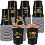 Jingmore 50 Pcs 16OZ Disposable Bridal Shower Cups Black Gold New. Price: $15.01.