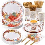 350 Pcs Fall Paper Plates And Napkins For Guests Thanksgiving Party S... New. Price: $54.24.
