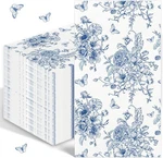 100PCS Blue Floral Napkins Disposable Hand 14.825 X 14.345 Inches, New. Price: $23.99.